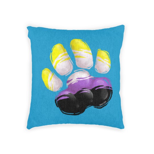 Discover Non Binary - Wolf Paw Woven Pillows