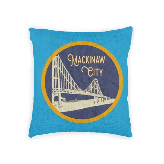 Discover Mackinaw City Decal - Mackinaw City - Woven Pillows