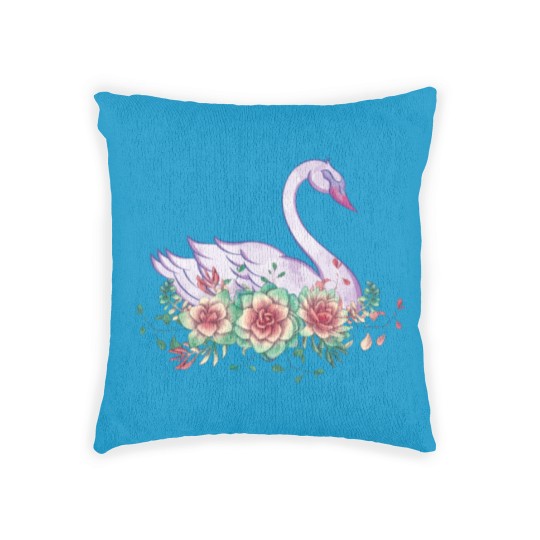 Discover Swan gift animal lover Woven Pillows