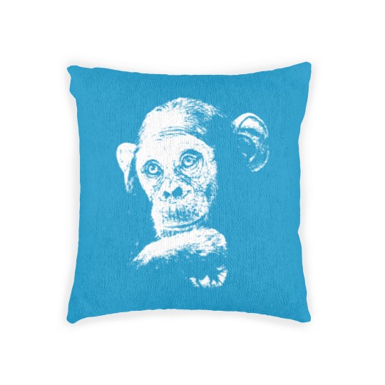 Discover Chimp - Chimpanzee - The malancholy thinker Woven Pillows