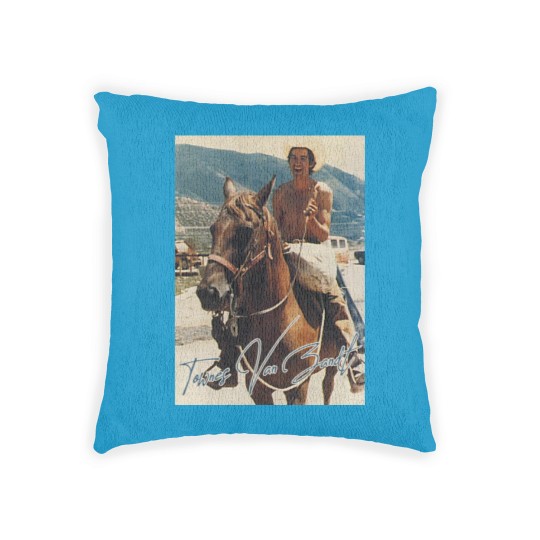 Discover Townes Van Zandt - Retro On Horse Fan Art - Townes Van Zandt - Woven Pillows