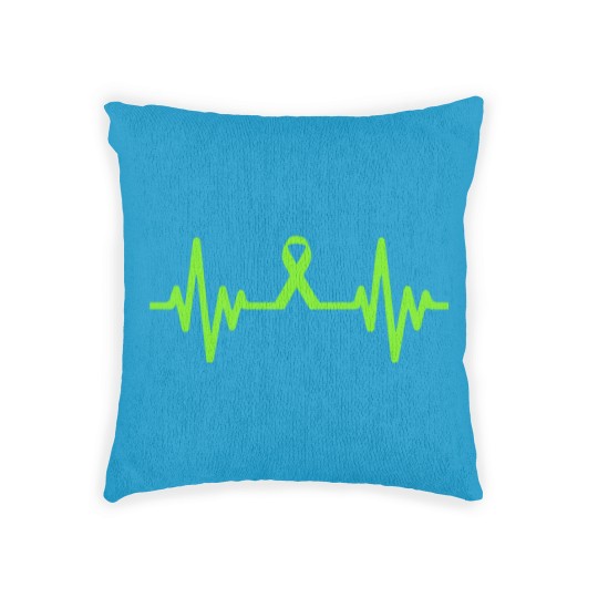 Discover lymphoma cancer ribbon heartbeat - Lymphoma Cancer - Woven Pillows