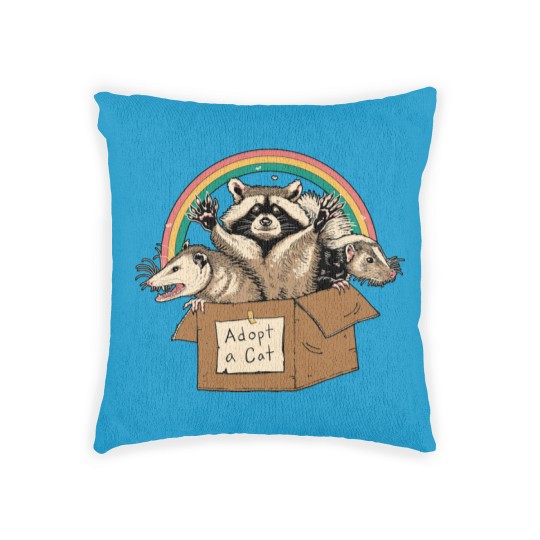 Discover Racoon Opossum Woven Pillows