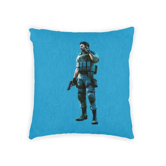 Discover Chris Redfield Residence Evil Biohazard 5 Gold Premium Unisex Woven Pillows