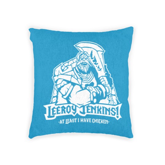 Discover Leeroy Jenkins! White - Warcraft - Woven Pillows