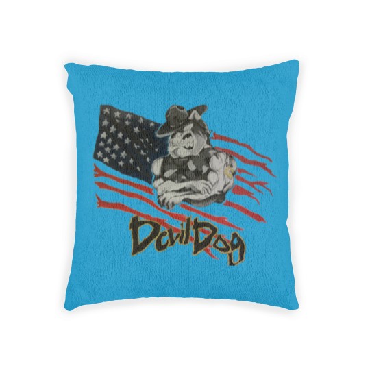 Discover Devil Dog Woven Pillows