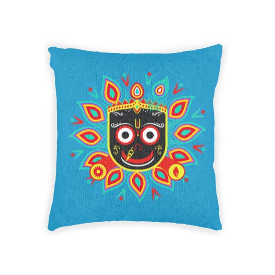 Discover Jai Jagannath hare rama hare krishna Woven Pillows
