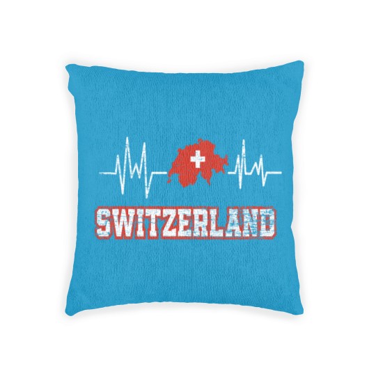Discover Switzerland Heartbeat Woven Pillows
