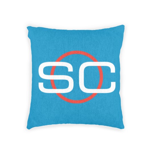Discover Espn Sportscenter Red White Circle Logo C2Gift Woven Pillows Woven Pillows