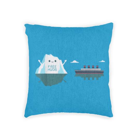 Discover Retro Funny Titanic Cruise Ship Iceberg 1912 Cruis Woven Pillows