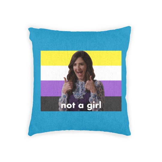 Discover Nonbinary Janet “Not a Girl” (The Good Place) - The Good Place - Woven Pillows