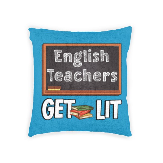 Discover Book Chalk Teacher English Literature Blackboard Woven Pillows