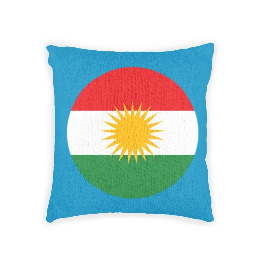 Discover Kurdistan Kurdish flag banner Woven Pillows