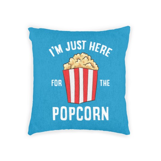 Discover Just Here For The Popcorn Cinema Watching Movies Woven Pillows