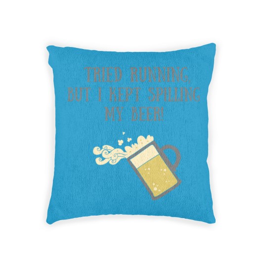 Discover Run with Beer Woven Pillows