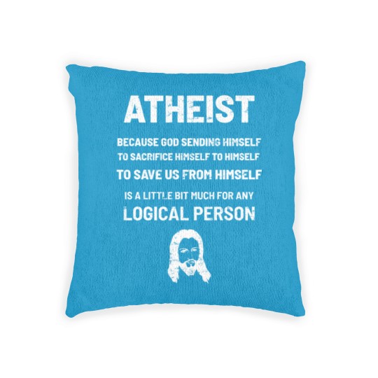Discover Atheist Atheism Anti-Christ Woven Pillows