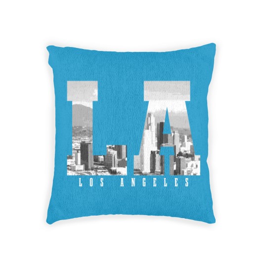 Discover Los Angeles California Skyline Woven Pillows