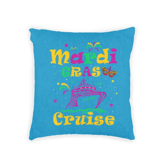 Discover Mardi Gras Cruise Ship Vacation Woven Pillows Woven Pillows