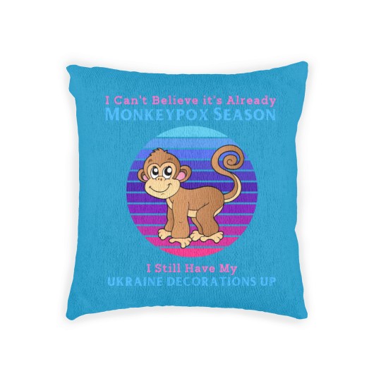 Discover Funny Political Monkeypox Woven Pillows