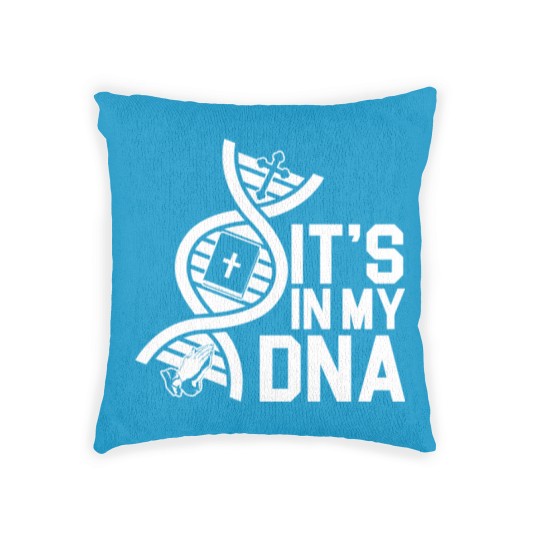 Discover Jesus In My Dna Faith Christianity Catholic Religi Woven Pillows