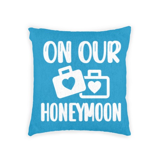 Discover Honeymoon Vacation Wedding Couple Honeymooning Woven Pillows