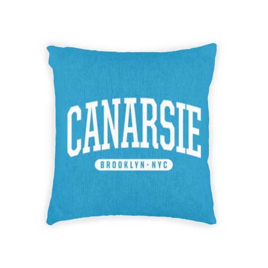 Discover NYC Borough Brooklyn New York Canarsie Woven Pillows