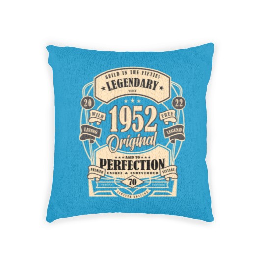 Discover 70th birthday gift myth legend original 1952 Woven Pillows