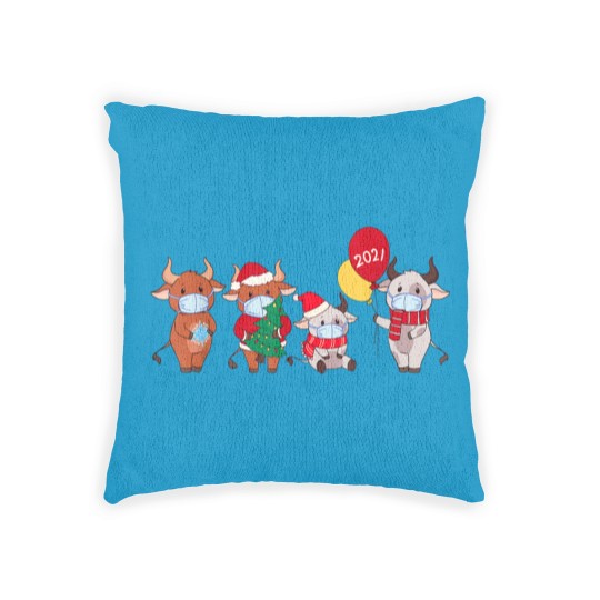 Discover Cute Cartoon Cow Woven Pillows