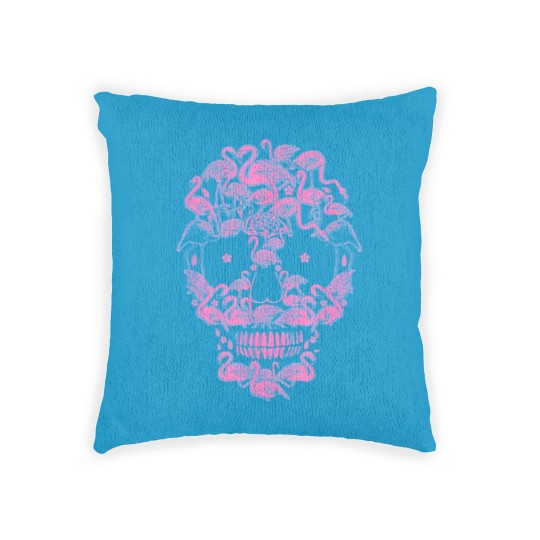 Discover Flamingo Skulls Funny Flamingo Lover Halloween Woven Pillows