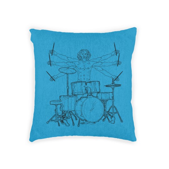 Discover Vitruvian Drummer Band Woven Pillows