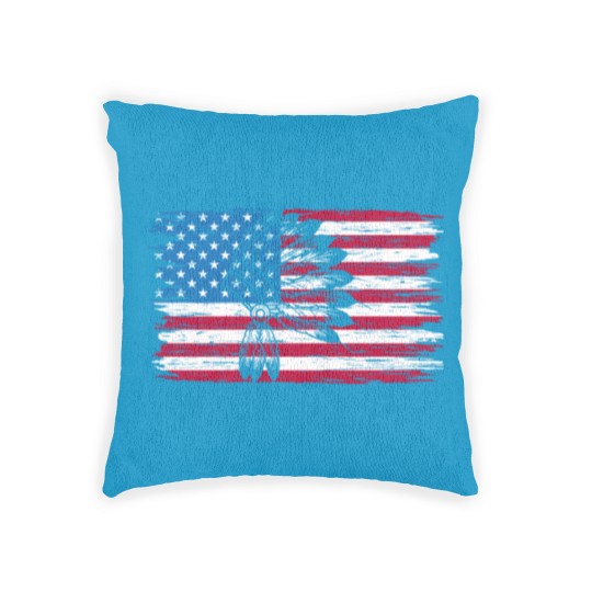 Discover Native American USA Indigenous People 4th Of July Woven Pillows