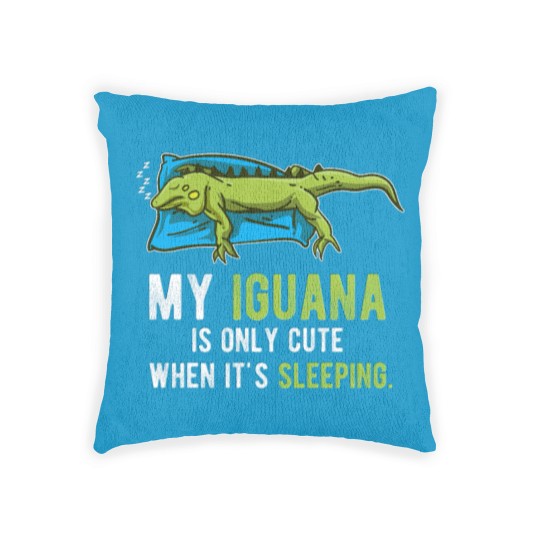 Discover Lazy Pet Reptile Lizard Animal Sleeping Iguana Woven Pillows