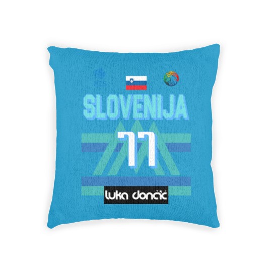 Discover Luka Doncic Slovenija Fan Design - Luka Doncic - Woven Pillows