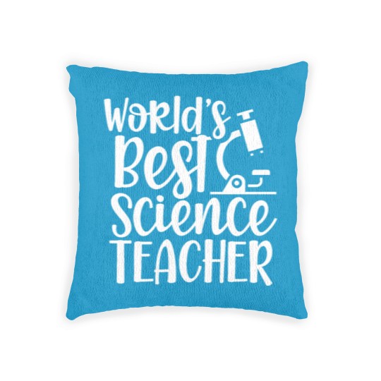 Discover World's Best Science Teacher Teaching Classes Woven Pillows