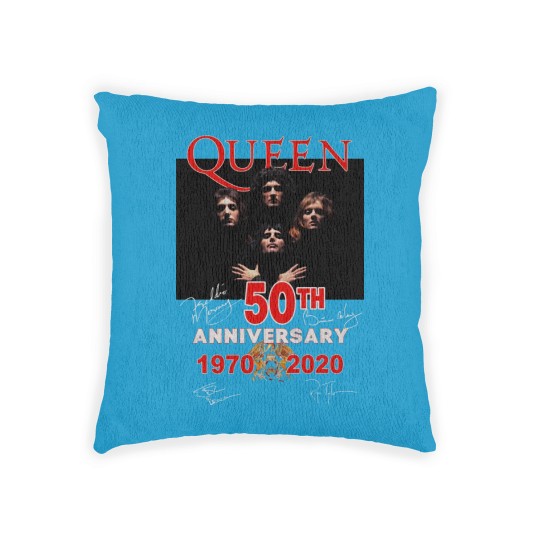 Discover Queen Band Aniversary 50Th, Country Music Woven Pillows, Retro Woven Pillows