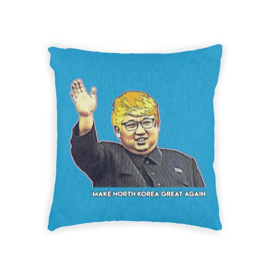 Discover Kim Jong Un Donald Trump Woven Pillows