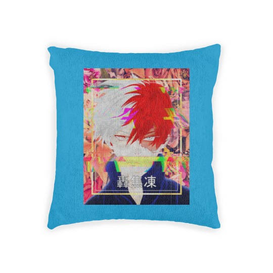 Discover Shoto Todoroki Glitch - Hero Anime - Woven Pillows