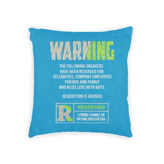 Discover Warning Jordan 5 Green Bean Matching Sneaker Woven Pillows