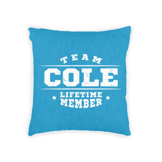Discover Team Cole Lifetime Member - Surname Family Name Woven Pillows