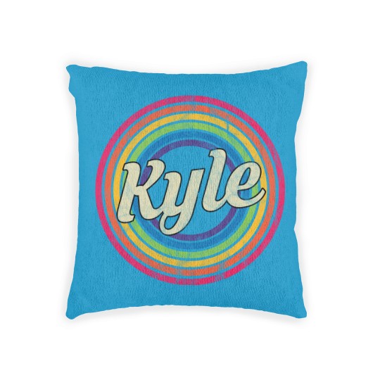 Discover Kyle - Retro Rainbow Faded-Style - Kyle - Woven Pillows