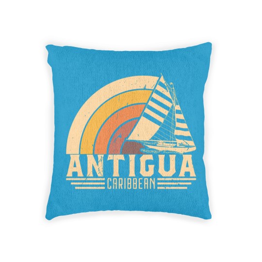Discover Antigua Retro Sailing Vacation Design - Antigua - Woven Pillows
