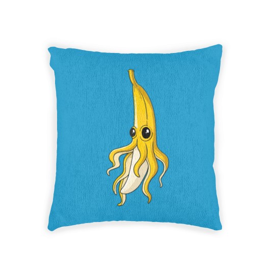 Discover Food Banana Squid Woven Pillows