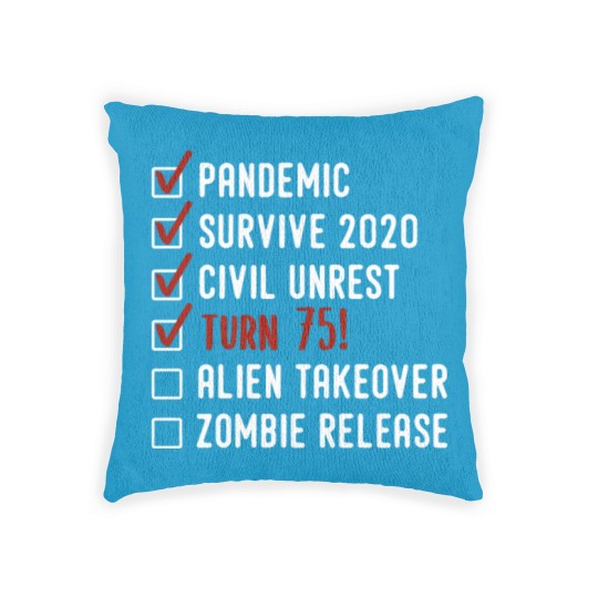 Discover Funny 75th Birthday Gift For 75 Years Old Woven Pillows