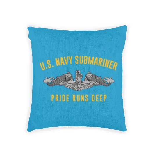 Discover US Navy Sub Veteran Submariner Pride Runs Deep Woven Pillows