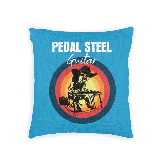Discover Vintage Pedal Steel Guitar Player Musician Woven Pillows