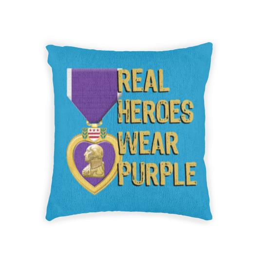 Discover Purple Heart Military Real Heroes Wear Purple Woven Pillows