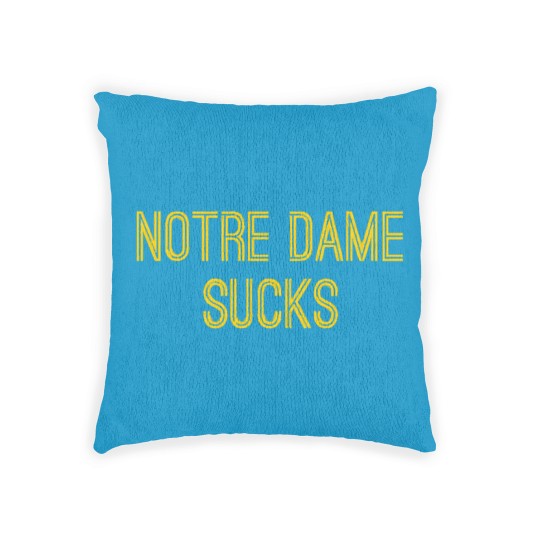 Discover ND Sucks (Gold Text) - ND Sucks - Woven Pillows