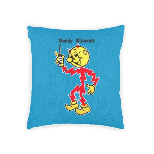 Discover vintage reddy kilowatt - Electricity - Woven Pillows