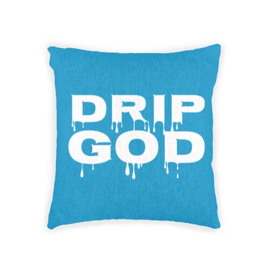 Discover DRIP GOD white Woven Pillows