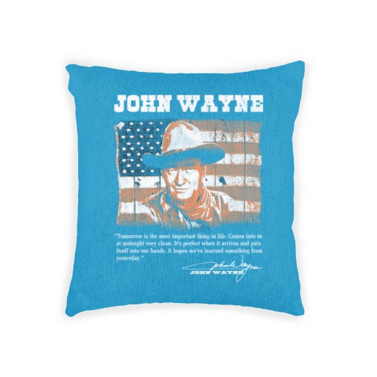 Discover John Wayne - Awesome John Wayne american flag te Woven Pillows